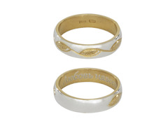 Серебряное обручальное кольцо с позолотой «Любовь навеки»